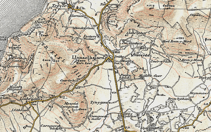 Old map of Llanaelhaearn in 1903