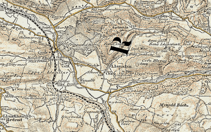 Old map of Llanafan in 1901-1903