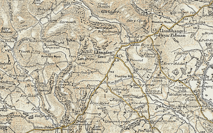 Old map of Erwddalen in 1900-1903