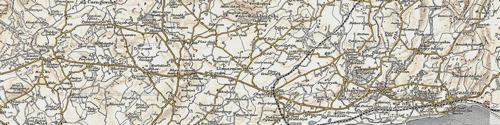 Old map of Lôn-las in 1903