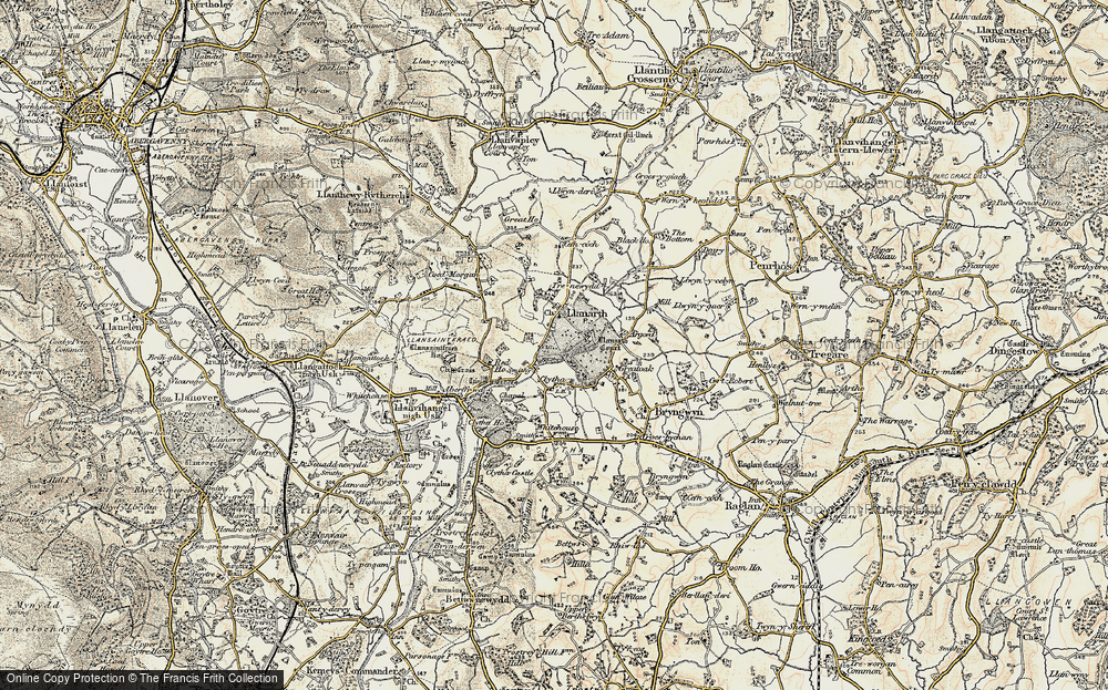 Old Map of Llanarth, 1899-1900 in 1899-1900