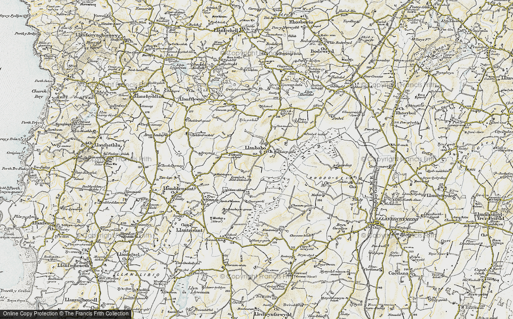 Old Map of Llanbabo, 1903-1910 in 1903-1910