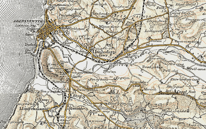 Old map of Llanbadarn Fawr in 1901-1903