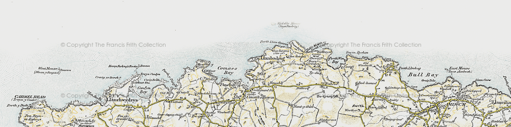 Old map of Llanbadrig in 1903-1910