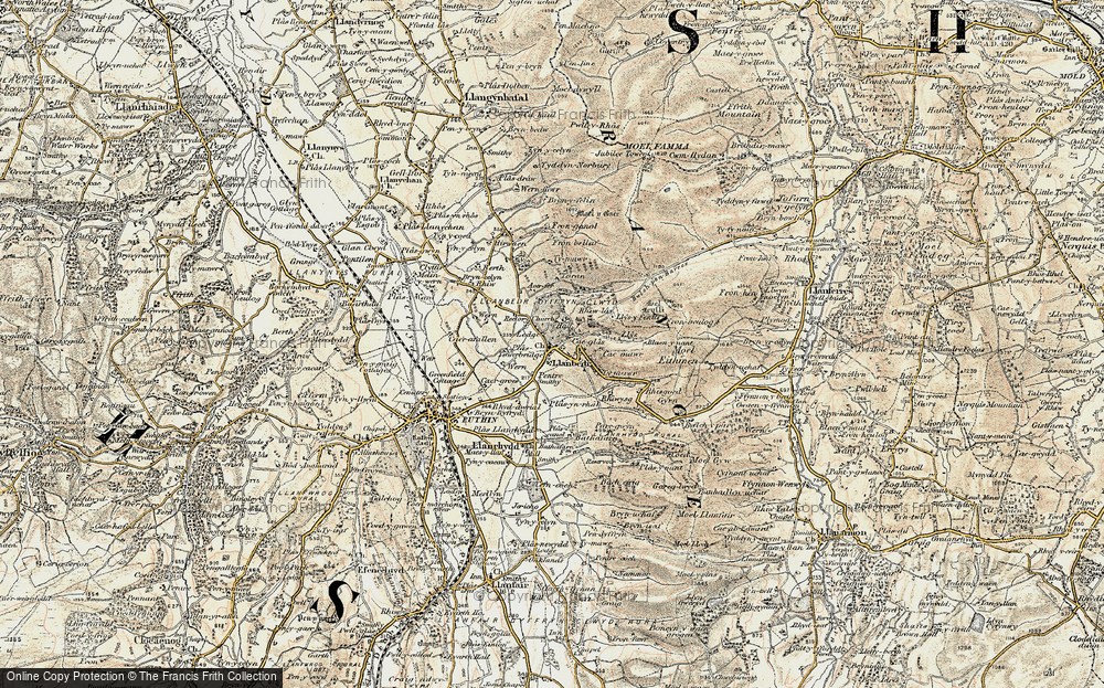 Old Map of Llanbedr-Dyffryn-Clwyd, 1902-1903 in 1902-1903