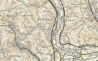 Old map of Llanbradach in 1899-1900