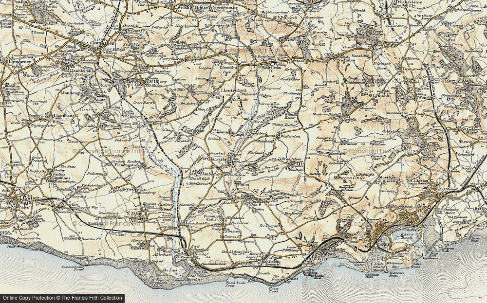 Old Map of Llancarfan, 1899-1900 in 1899-1900