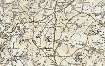 Old map of Llancloudy in 1899-1900