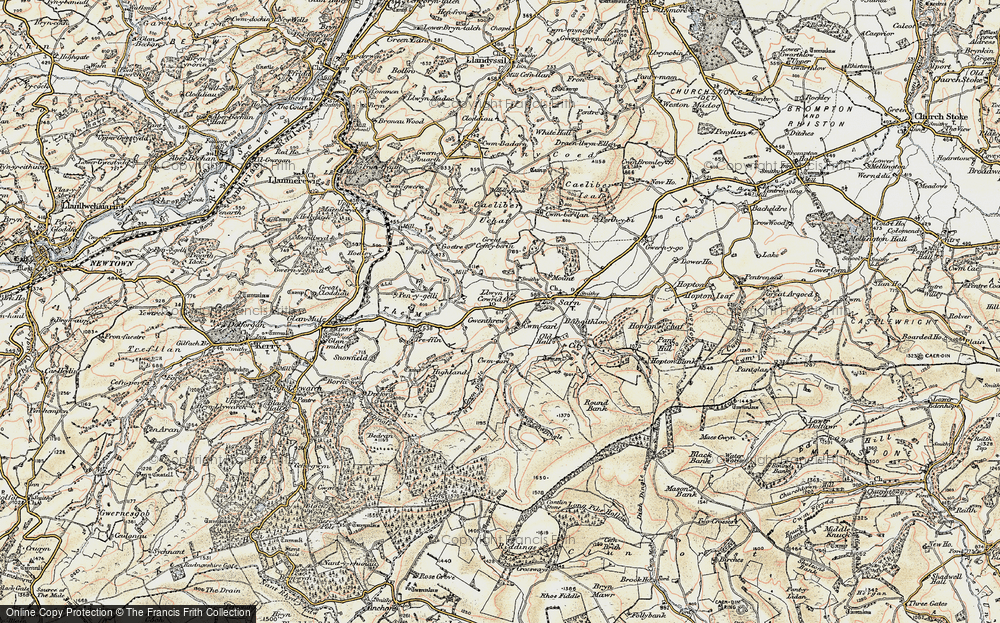 Old Map of Llancowrid, 1902-1903 in 1902-1903