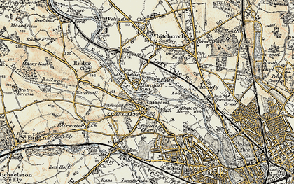 Old map of Llandaff North in 1899-1900