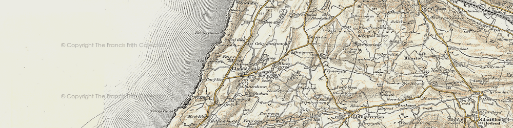Old map of Blaencarrog in 1901-1903