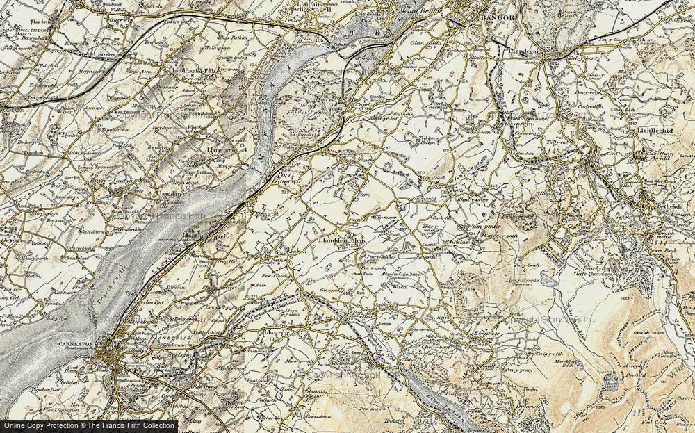 Old Map of Llanddeiniolen, 1903-1910 in 1903-1910