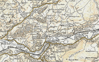 Old map of Tyddyn-barwn in 1902-1903
