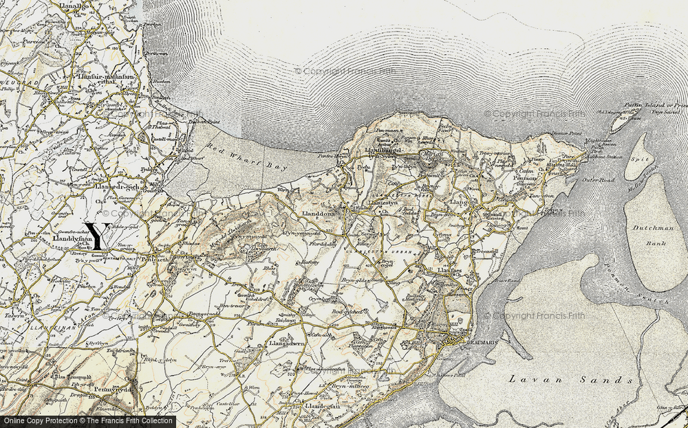 Old Map of Llanddona, 1903-1910 in 1903-1910