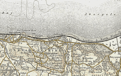 Old map of Llanddulas in 1902-1903