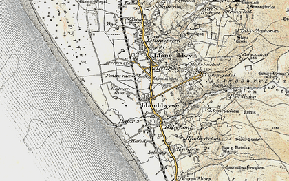 Old map of Afon Ysgethin in 1902-1903