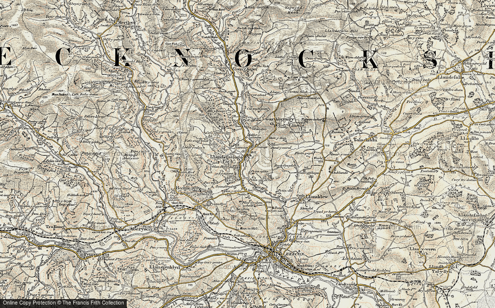 Old Map of Llandefaelog, 1900-1901 in 1900-1901