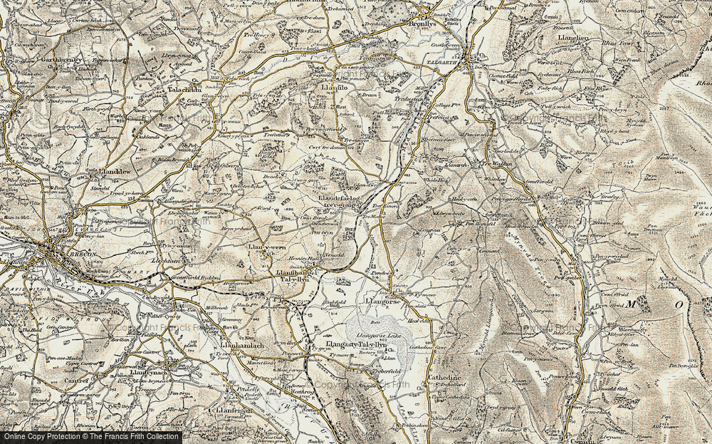 Old Map of Llandefaelog-tre'r-graig, 1900-1901 in 1900-1901