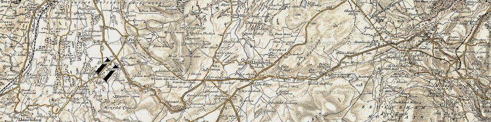 Old map of Accre in 1902-1903