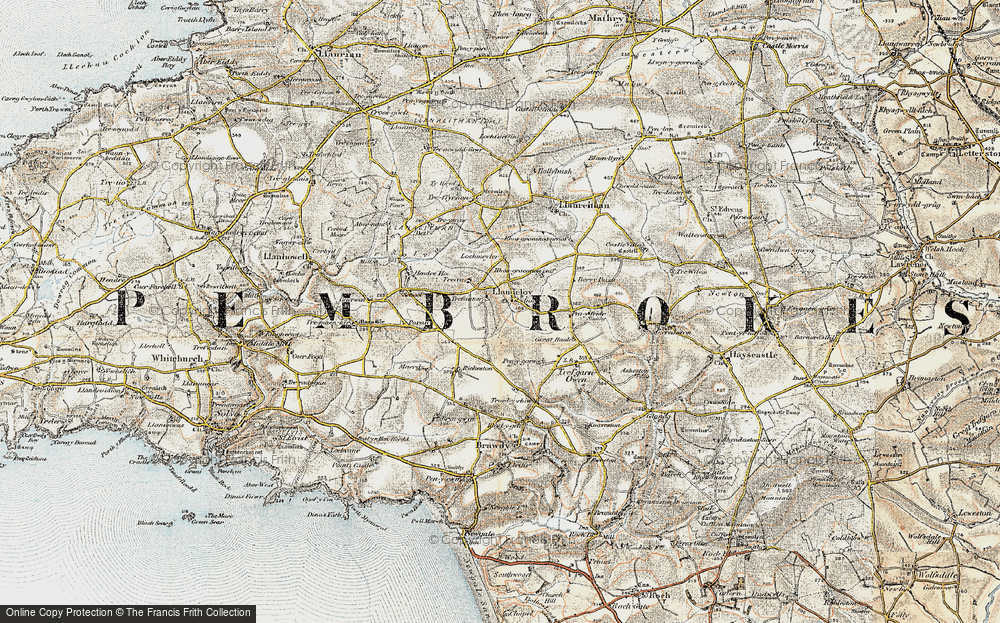Old Map of Llandeloy, 0-1912 in 0-1912