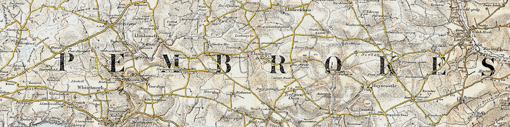 Old map of Llandeloy in 0-1912