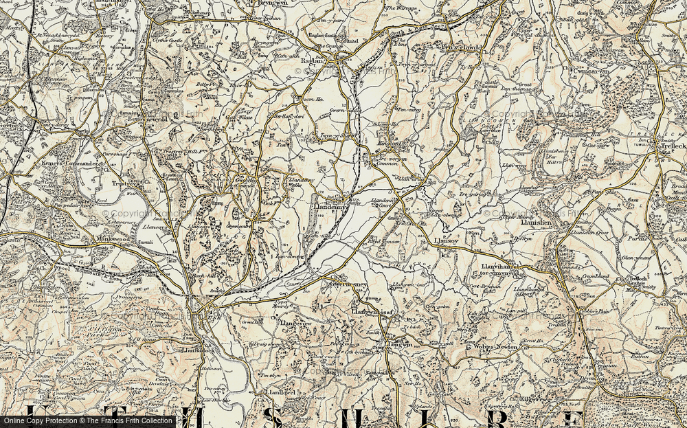 Old Map of Llandenny, 1899-1900 in 1899-1900