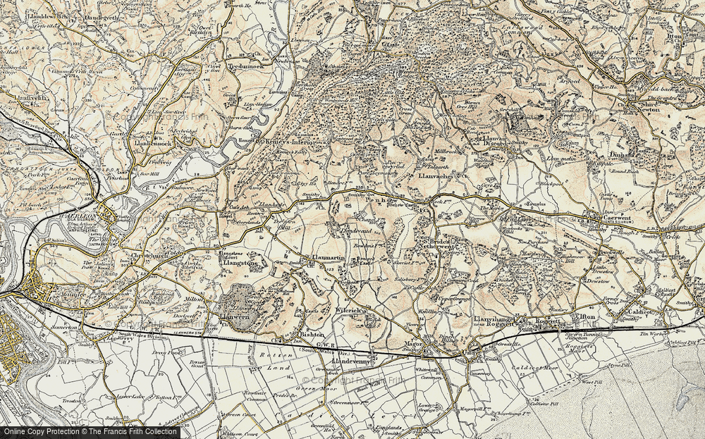 Old Map of Llandevaud, 1899-1900 in 1899-1900