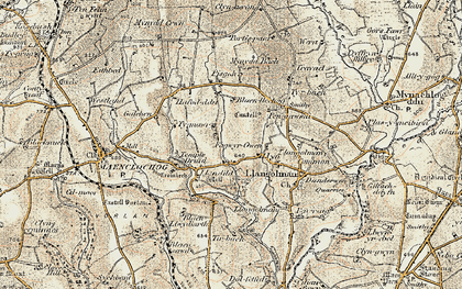 Old map of Llandilo in 1901