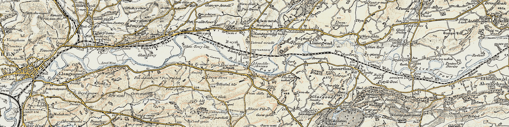 Old map of Blaenpibwr in 1901