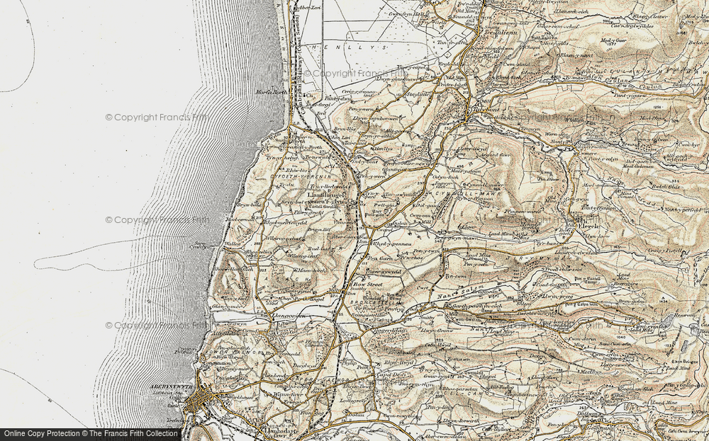 Old Map of Historic Map covering Bryn-bwl in 1902-1903