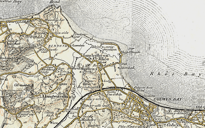 Old map of Bryn Euryn in 1902-1903