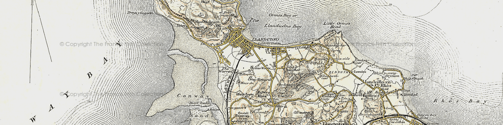 Old map of Llandudno in 1902-1903