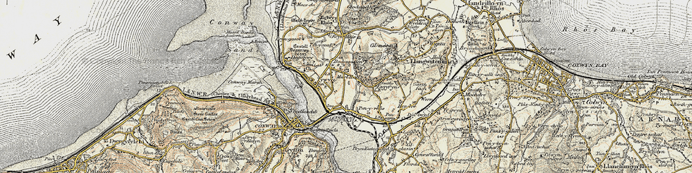 Old map of Llandudno Junction in 1902-1903