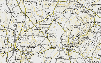 Old map of Bryn Dyfrydog in 1903-1910