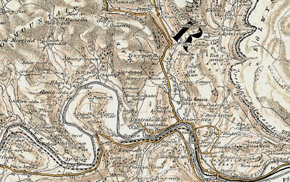 Old map of Bryn Alyn in 1902-1903
