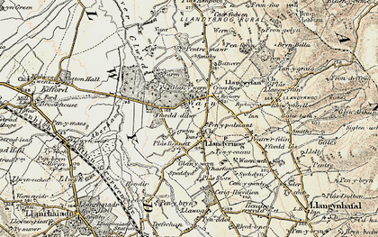 Old map of Llandyrnog in 1902-1903