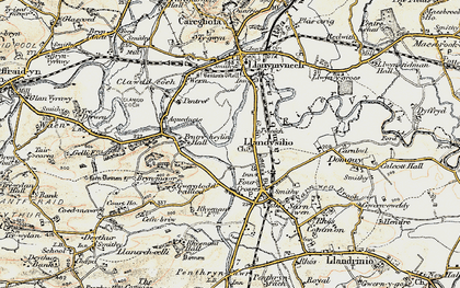 Old map of Llandysilio in 1902-1903