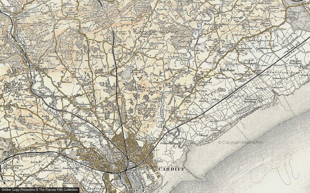 Old Map of Llanedeyrn, 1899-1900 in 1899-1900