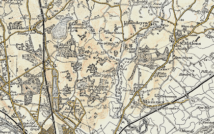 Old map of Llanedeyrn in 1899-1900