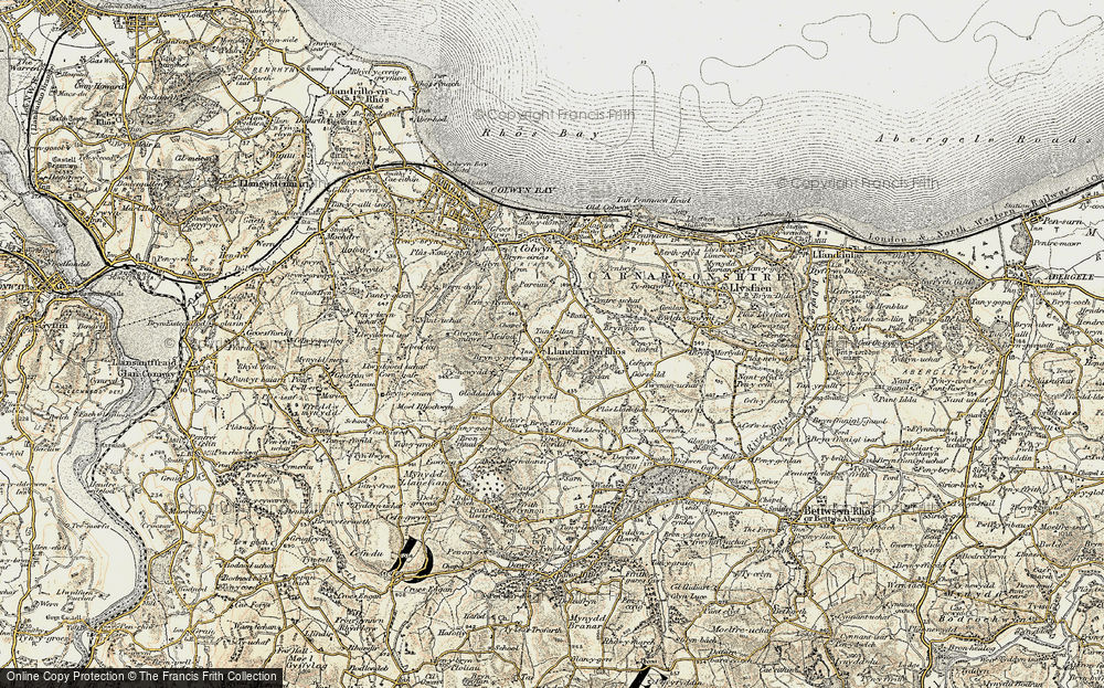 Old Map of Llanelian yn-Rhôs, 1902-1903 in 1902-1903