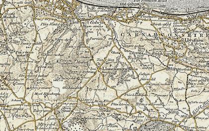 Old map of Llanelian yn-Rhôs in 1902-1903