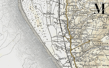 Old map of Llanenddwyn in 1902-1903