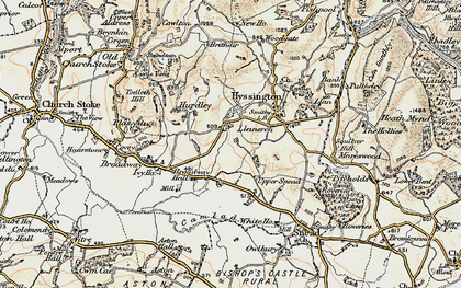 Old map of Llanerch in 1902-1903