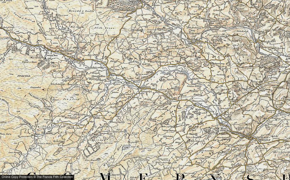 Old Map of Llanerfyl, 1902-1903 in 1902-1903