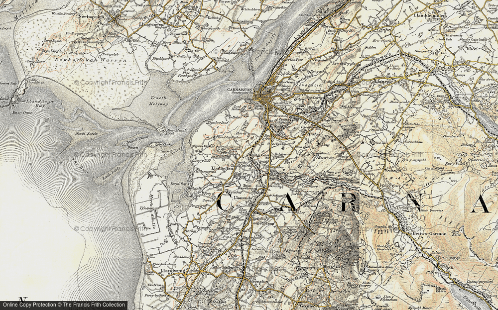 Old Map of Historic Map covering Ysgubor Isaf in 1903-1910
