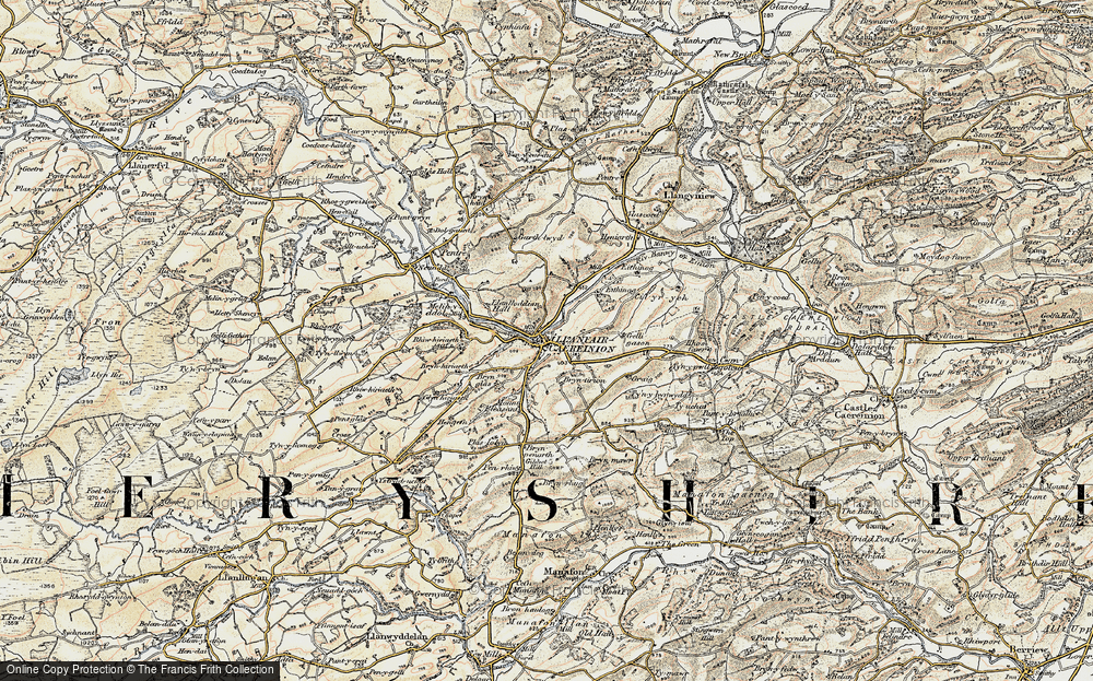 Old Map of Historic Map covering Rhiw-hiriaeth Isaf in 1902-1903