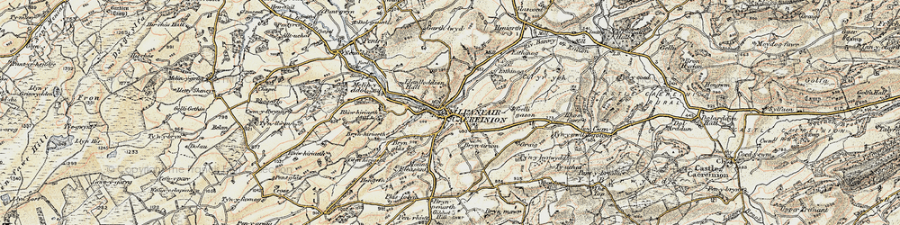 Old map of Tyn-y-byrwydd in 1902-1903