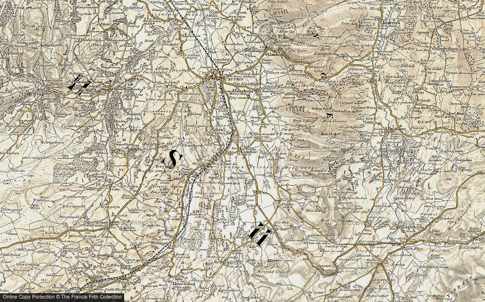 Old Map of Llanfair Dyffryn Clwyd, 1902-1903 in 1902-1903
