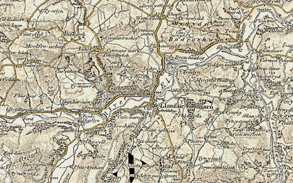 Old map of Rhyd-yr-eirin in 1902-1903