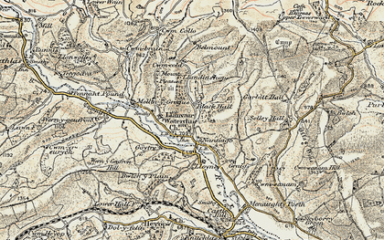 Old map of Llanfair Waterdine in 1901-1903